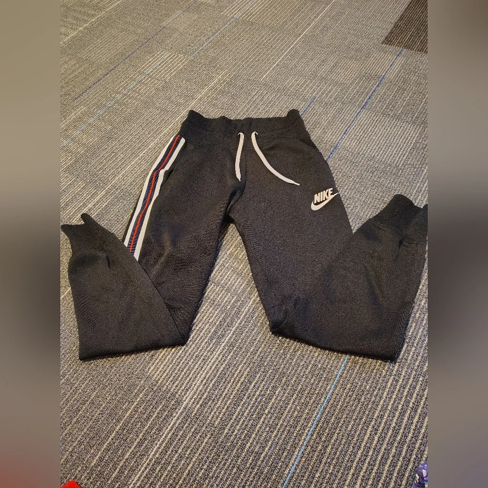 Nike Black Jogger Sweatpants with White Logo